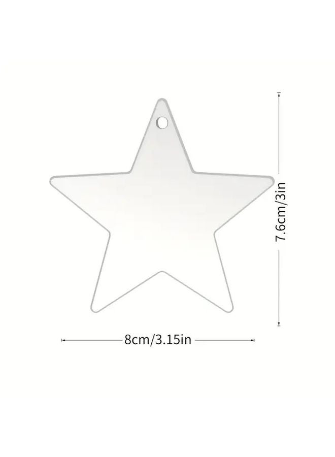 Snowflake Acrylic Christmas Tree Ornament DIY Blank Decoration 1pc - Image 5